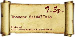 Thomasz Szidónia névjegykártya